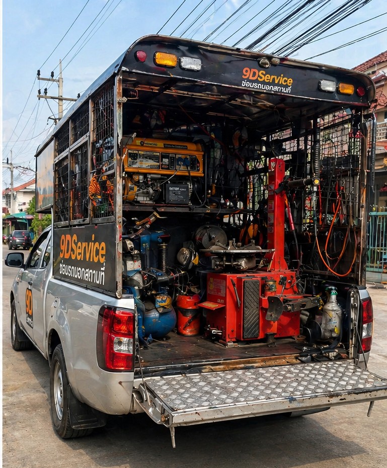 9DService ช่วยเหลือรถเสียกลางทาง